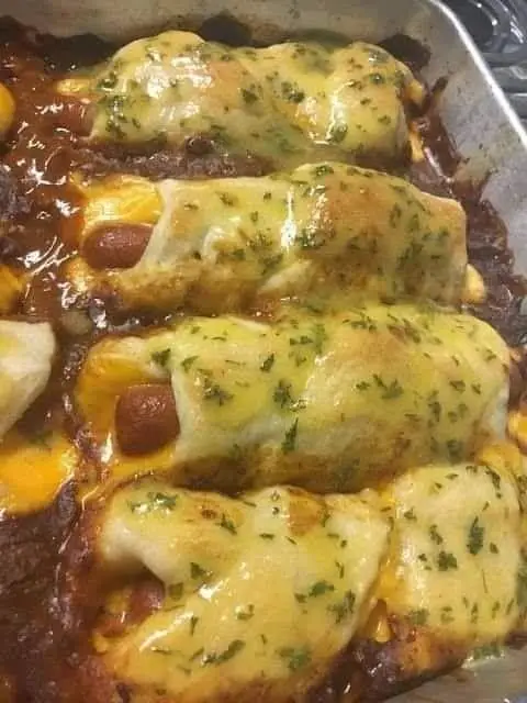 Titelbild für Chili Cheese Dog Bake